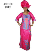 African Dress For Woman Bazin Riche Design Up And Down 3Pieces One Set - Free Delivery Worldwide only at Flexi Africa